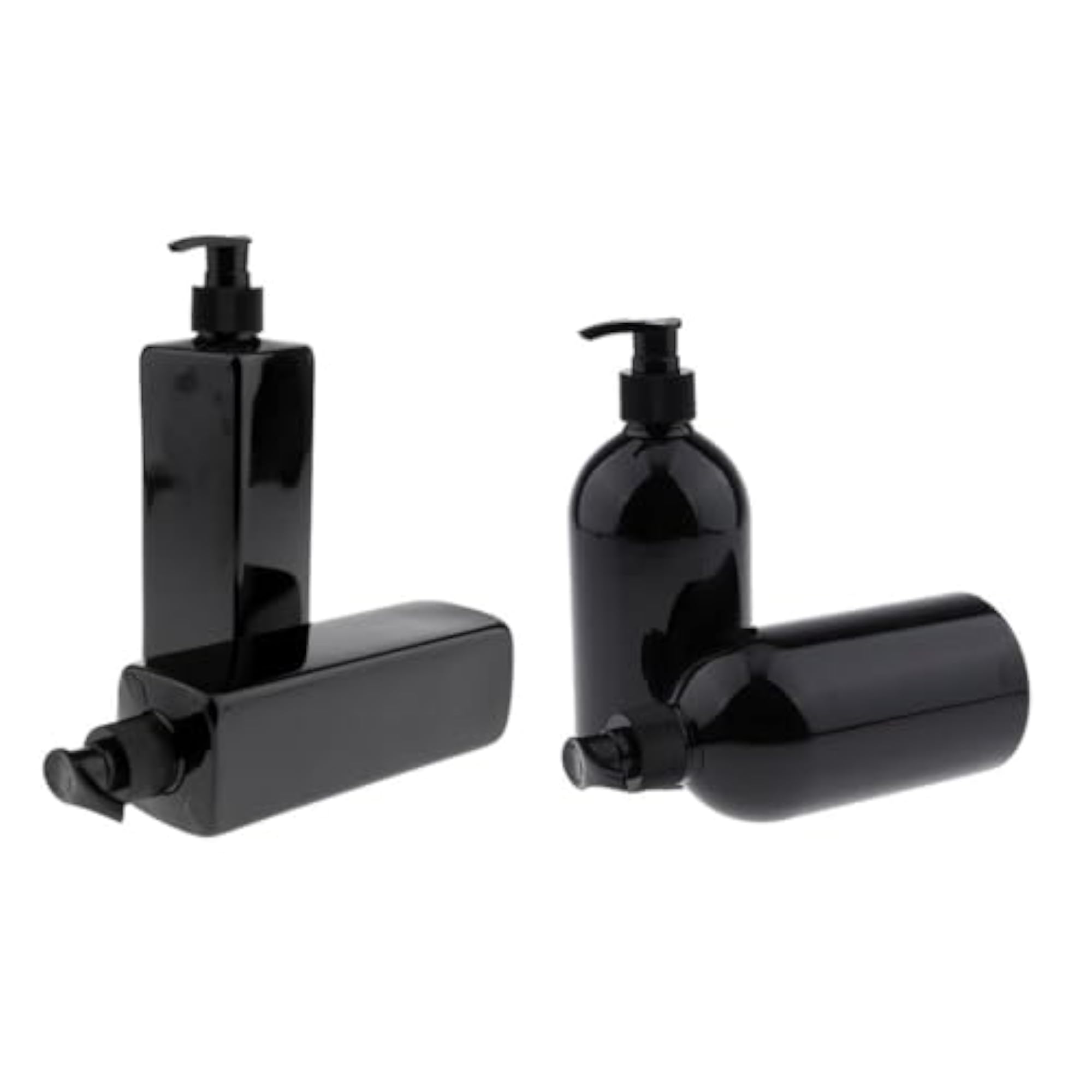 4 Pieces Empty PVC Shampoo Bottles with Lotion Pumps