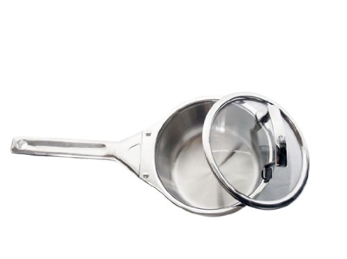 True Induction Stainless Steel Cookware for Inducton Cooktop - Sauce Pan with lid/ 6.5in. 1.5L