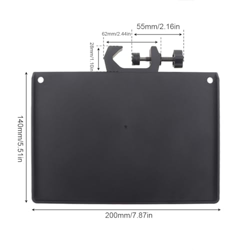 Rtnlit LIV_A14 Microphone Stand Tray, Clamp On Firm Rack Tray Holder With 4.5 Pound Weight Capacity Adjustable Mic Stand Shelf For Live Streaming, Stage, Music Sheet, Karaoke thumb #1