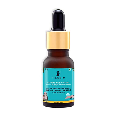 Pilgrim Korean 2% Alpha Arbutin & 3% Vitamin C Brightening Face Serum (Mini – 5 ml) for glowing skin | Alpha arbutin face serum | All skin types | Women & Men | Korean Skin Care | Vegan & Cruelty-free