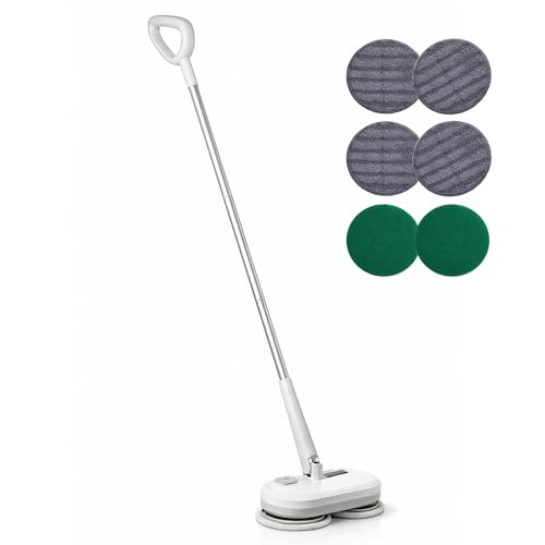 KOJEO 220 RPM Cordless Electric Spin Mop - Lightweight Powerful Cleaner for Hardwood, Tile, Laminate...