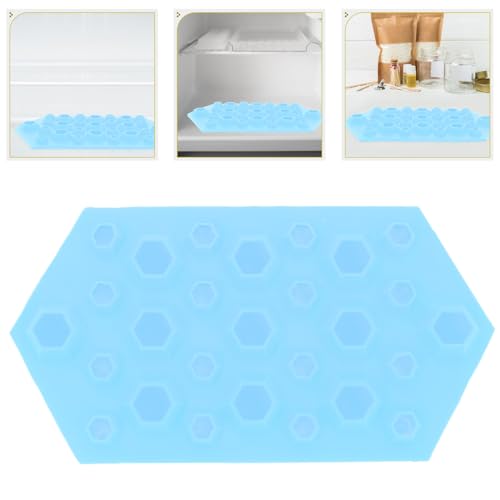 Molde de silicona para cubos de hielo forma diamante azul miniatura 7