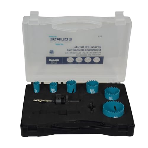 Eclipse Professional Tools EEP-K 9 Piece Bi-Metal High-Speed Steel Electrician's Hole saw Kit