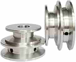 Puleggia In Lega Alluminio Doppia Scanalatura - 30mm OD, Foro 15mm, Per Cinghia PU 6mm - Foto 6