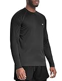 Langarmshirt Herren UV T-Shirt UPF 50+ Sport Sonnenschutz Für Outdoor Surfen Laufen Angeln Wandern Gym