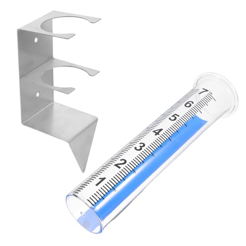 MOTHNUR 屋外用雨量計 ステンレス製マウントブラケット付き 高精雨量測定器 園 パティオ フェンス設置可能 多用途再利用可能ガーデンツール