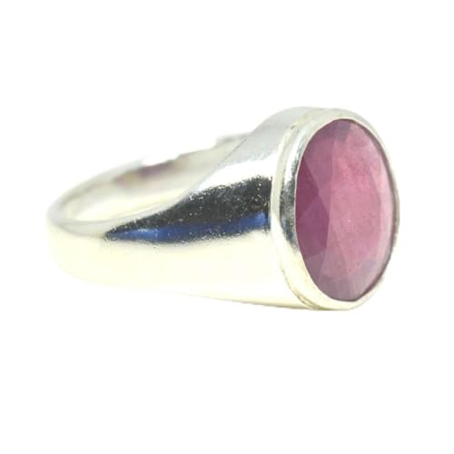 Bague ovale argent et rubis rose le cadeau idéal à offrir