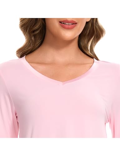 Image of GYS Womens Bamboo Viscose Nightgown Super Soft Lightweight Night Shirts for Sleeping