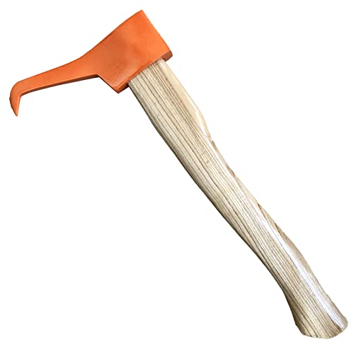 XROPURR Hookaroon/Pickaroon Logging Tool - wood Handle Log Hook for Lifting Moving Firewood (15 Inch)