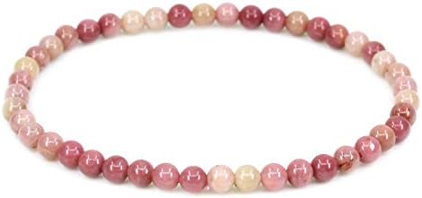 CHENYUE Handmade Gem Semi Precious Gemstone 4mm Round Beads Stretch Bracelet 7" Unisex
