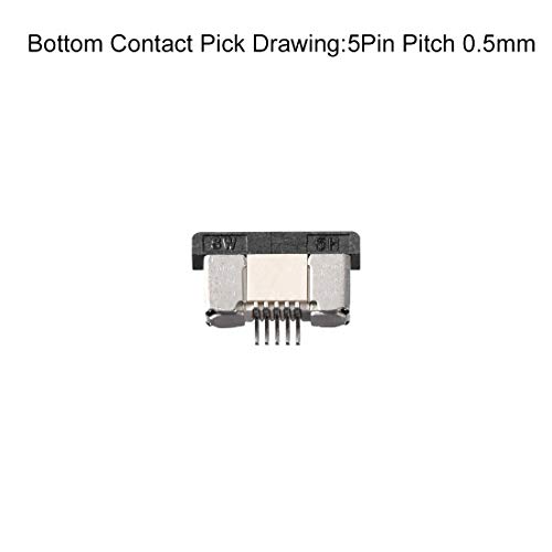 uxcell conector FFC/FPC 5 pines 0.5 mm 10 unidades miniatura 2