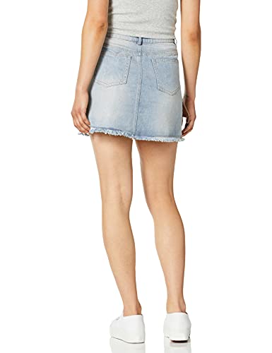 Cute Ruffle Ripped Short Pencil Denim Jeans Skirt for Women2