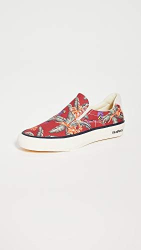 SEAVEES Women's Hawthorne Hoffman Slip On Sneakers, Red Jungle Bird, 8 Medium US | Image 4