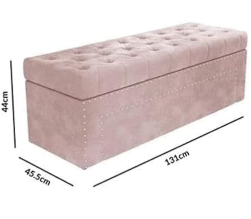 Image of Sofa Couch Poufffe Storage 50 inch Inches Ottoman Tufted seat with Storage Bench Multipurpose Seater for Living Room Guest Room Office