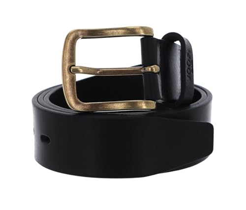 Ceinture JOOP Jeans 4,0 CM W95 en cuir noir et boucle laiton élégante