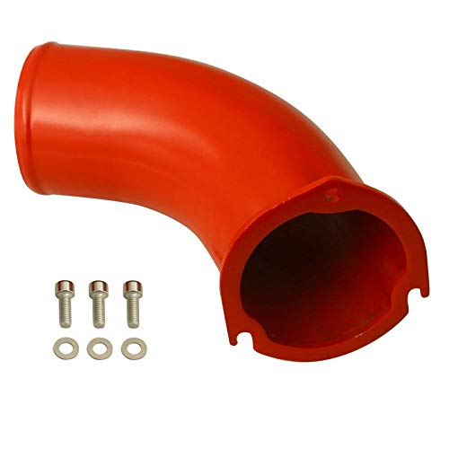 BETTERCLOUD 3.5  High Flow Turbo Inlet Air Intake Elbow Horn Fit GM 6.6L Duramax Diesel LB7 Red