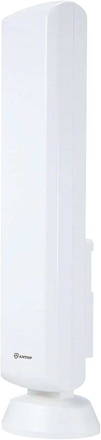 ANTOP AT-402B Flat-Panel Smartpass Amplified Outdoor/Indoor TV Antenna with High Gain and Built-in 4G LTE Filter -60/70 Miles Long Range Multi-Directional Reception - 40ft Detachable Coaxial Cable