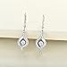 YL Eye Dangle Earrings 925 Sterling Silver Halo Earrings Cubic Zirconia Jewelry for Women