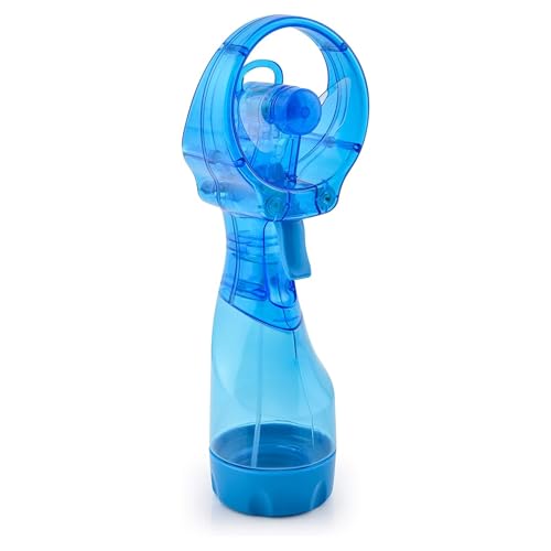 O2COOL Deluxe Handheld Battery Powered Water Misting Fan (Light Blue)