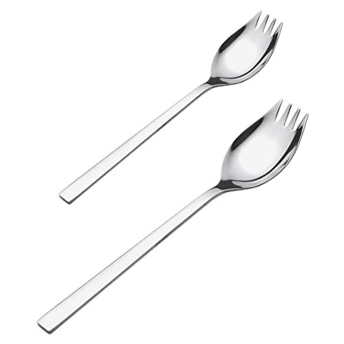 CIYODO Pcs Stainless Steel Salad Spoon Set Dinner Spoons for Salad Serving Fruit Dessert Multi-purpose Tableware