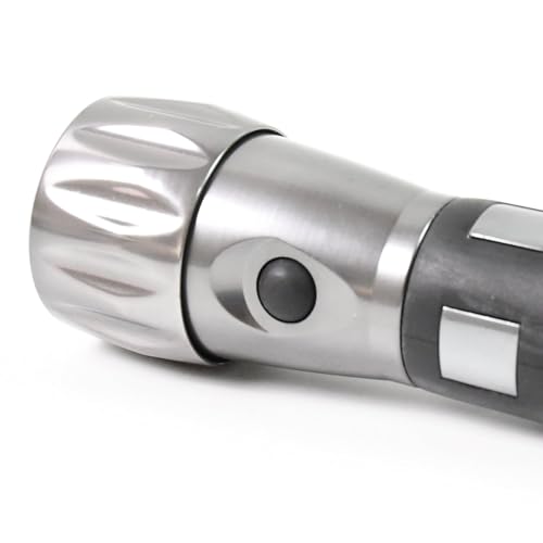 Image of Durable Aluminium LED /Xenon Hand Torch with Rubber Grip - Compact & Powerful Flashlight, Powered by 3 x 1.5V AAA Batteries (Not Included), Ideal for Outdoor, Emergency, and Everyday Use