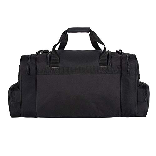 K-Cliffs Heavy Duty Tactical Range Duffel Quality Gear Travel Sports Gym Equipment Bag Military Molle Lockable Zippers with US Flag Patch 27 Inch Black4