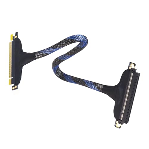 JMT PCIE 5.0 X16 Extension Cable High Speed Silver Plated Cable GPU16AB5 Compatible with RTX 5090 Graphics Card (40cm)