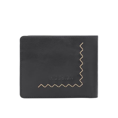 Image of Hidesign Men Black Fort Worth W4 Casual Bi-Fold M
