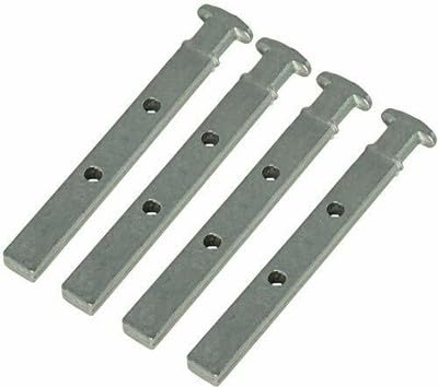 WRS T-Shaped 2 Hole Die-Cast Zinc Pivot Bar - 4 Pack (Unfinished)