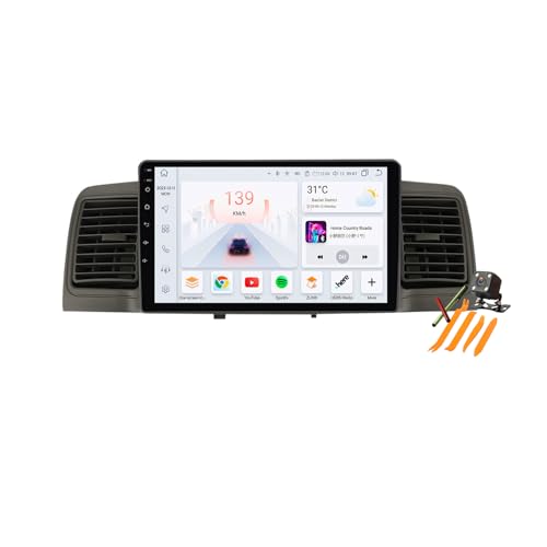 Pantalla coche de 9'' Android 13 con GPS para Corolla EX 06-12: viaja conectado con Carplay