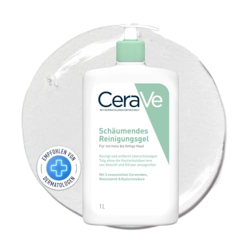 CeraVe Schäumendes Reinigungsgel für Gesicht und Körper, Normale bis fettige Haut, Mit Hyaluron und 3 essenziellen Ceramiden – Ansicht 2