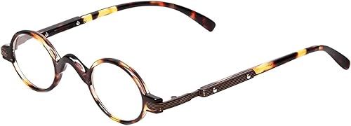 Calabria R314/R501S Vintage Metal Reading Glasses +1.50 Tortoise Men Women Designer Professor Round Single Power Readers
