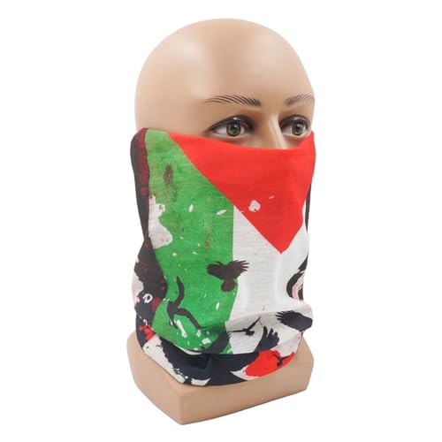 Palestine Flags Multifunctional UV Protections Headband Face Dust Mask Bandana Balaclavas Scarf Windproof Cover3
