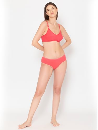 Image of Groversons Paris Beauty Women's Non-Padded Wire-Free Full Coverage Cotton Bra | Adjustable Straps | Hook & Eye Closure | Soft Everyday Bra