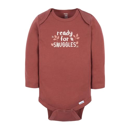 Image of Gerber Baby Bodysuits Long-Sleeve Cotton Onesies 6-Pack for Girls Newborn