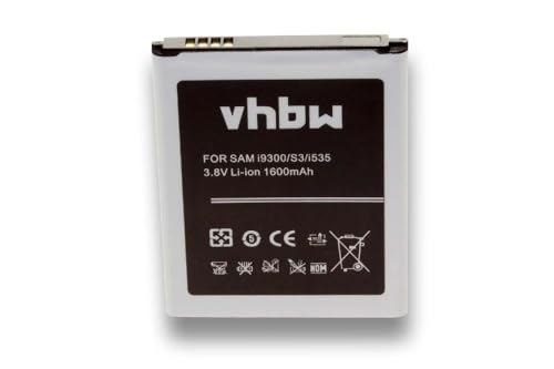 vhbw Batería Recargable Compatible con Samsung Galaxy GT i9301, S3 Neo, S3, GT i9305 LTE, GT i9305, S3 LTE móvil, Smartphone (1600 mAh, 3,7 V, Li Ion)