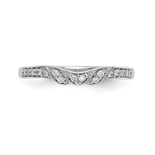 Solid 14k White Gold Diamond Wedding Band (1/10ct.)4