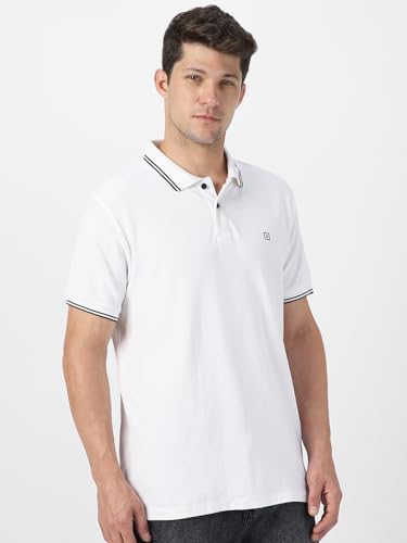 Image of Urbano Fashion Men's Solid Slim Fit Half Sleeve Cotton Polo T-Shirt