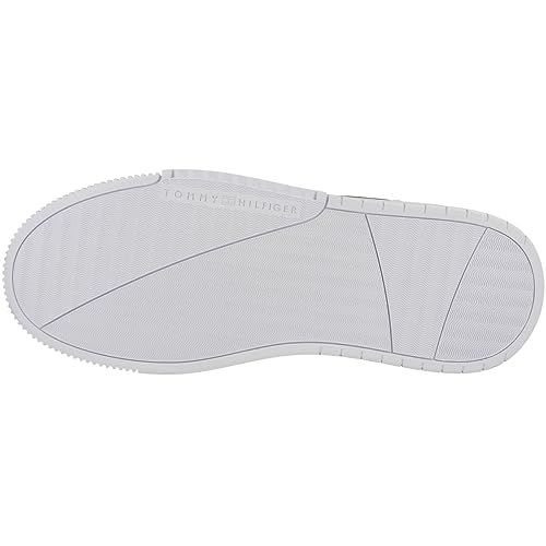 Tommy Hilfiger Homme Baskets Cuvette Supercup Leather Stripes Chaussures, Bleu (Desert Sky), 43 EU
