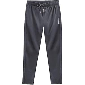 NELEUS Men’s Athletic Workout Running Tapered Pants,7006,One Piece of Grey,L,EU XL
