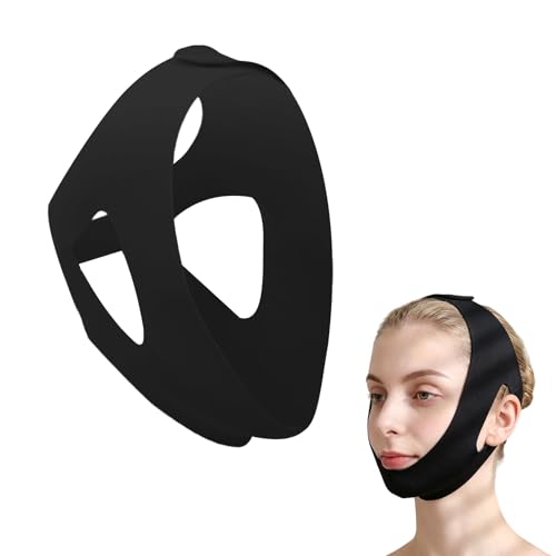 Gaine Visage, 1 pièce Masque Double Menton, Double Menton, Double Menton Réducteur, V-Line Réutilisable, Ajustable, léger et respirant, convient à la...