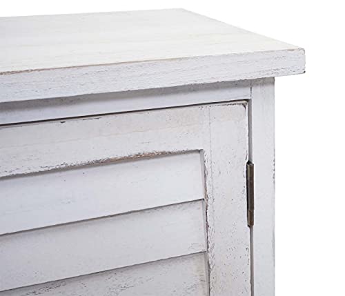 Mendler Waschbeckenunterschrank HWC-H20, Badezimmer Waschtisch, Massiv-Holz Korb-Schublade 60x65x31cm - Shabby weiß