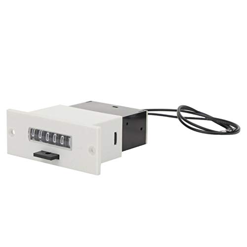 Rockyin Elektromagnetischer Impulszähler LFC-6 6 Ziffern 0-999999 für industriellen mechanischen elektromagnetischen Zähler (24V) Cover