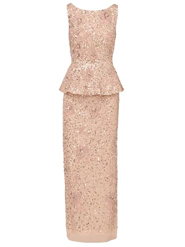 Image of Adrianna Papell Women's Beaded Peplum Long Dress