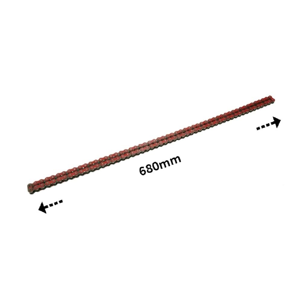 Cadena de transmisión for Motocicleta, Rodillo de transmisión, Enlace Maestro 420/428 108L, Apto for ATV Pit Dirt Bike(428-red)