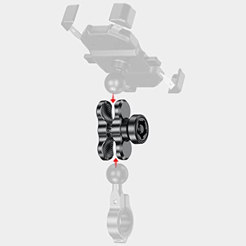 Image of 1inch Ball Clamp Butterfly Clip Anti-Theft Connecting Rod for Diving Underwater Photography (6cm)