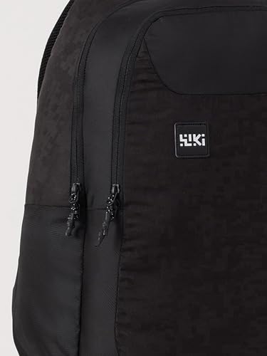 Image of Wildcraft Wiki 1 30L Laptop Backpack for Men & Women | Fits 15.6 inch Laptop | Padded Shoulder Straps, Multi Compartments, Anti-Theft Zippers | School & College Bag | Jacquard Pattern Black