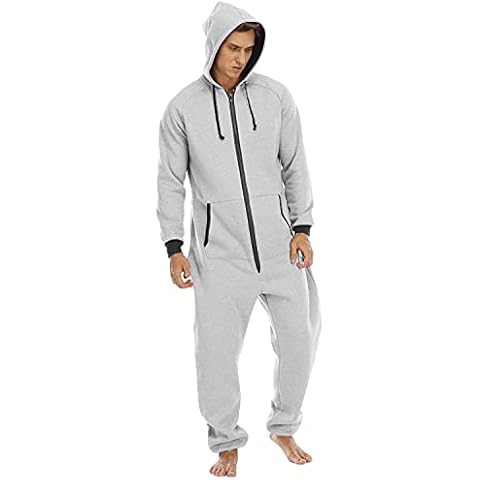 Ketamyy Hombre Pijama Mono Entero con Capucha Cover