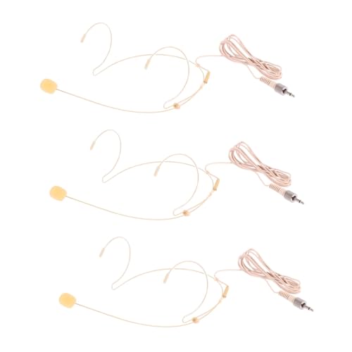 ibasenice 3pcs Microphone Stand Headset Mic Condenser for Voice Amplifier Singing Teaching