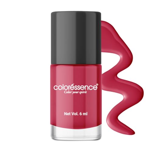 Image of Coloressence Cute Coats Long Lasting Nail Paint | Chip Resistant | Quick Dry | One Swipe Application | Toxin Free|Fuchsia Flame-6ml